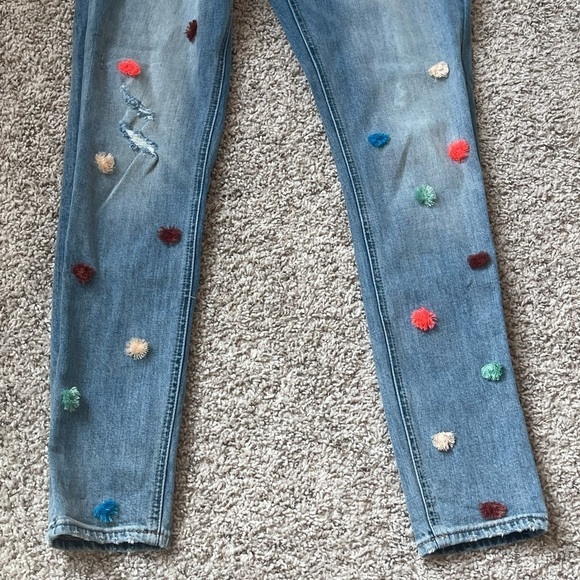 Lucky Brank Bridegetti Skinny Pompom Jeans Size 4 - Picture 3 of 8